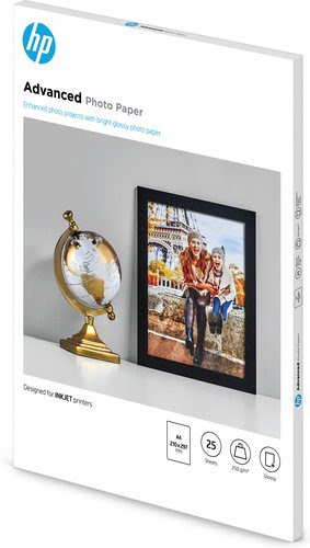 HP Paper Photo/Adv Glossy A4 25sh - Achat / Vente sur grosbill-pro.com - 1