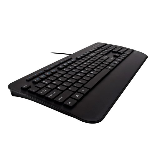 Clavier USB grande taille avec repose-mains et souris ambidextre - FR Noir - Achat / Vente sur grosbill-pro.com - 4