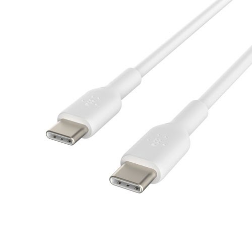USB-C to USB-C Cable 2M White - Connectique PC - grosbill-pro.com - 0