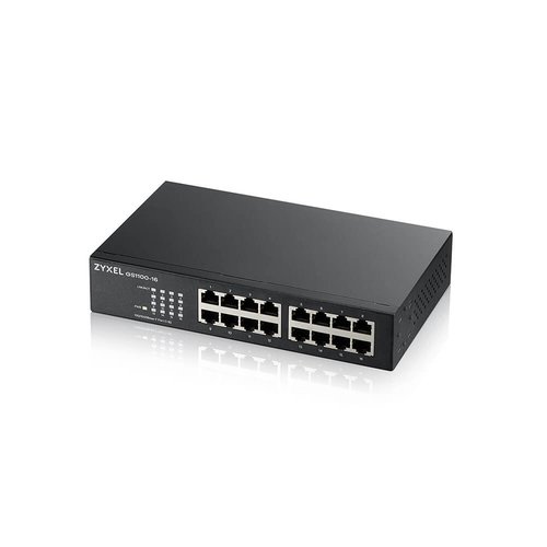 Grosbill Switch Zyxel GS1100-16 - 16 (ports)/10/100/1000/Sans POE/Non manageable