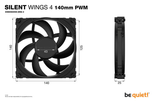 Be Quiet! SILENT WINGS 4 140mm PWM - Ventilateur boîtier - 4