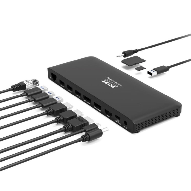 Station d'accueil USB-C/11 ports/100W/Noir