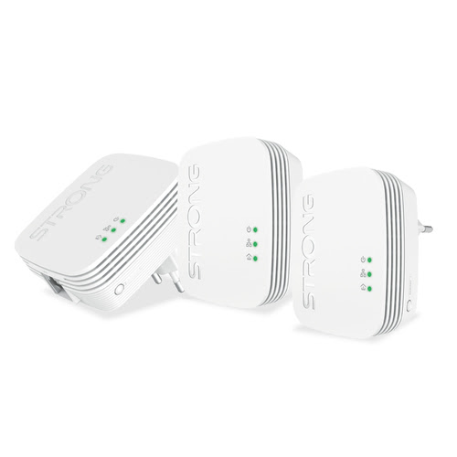 Strong POWERL600TRIMINI (600Mbps) - Pack de 3 - Adaptateur CPL - 0