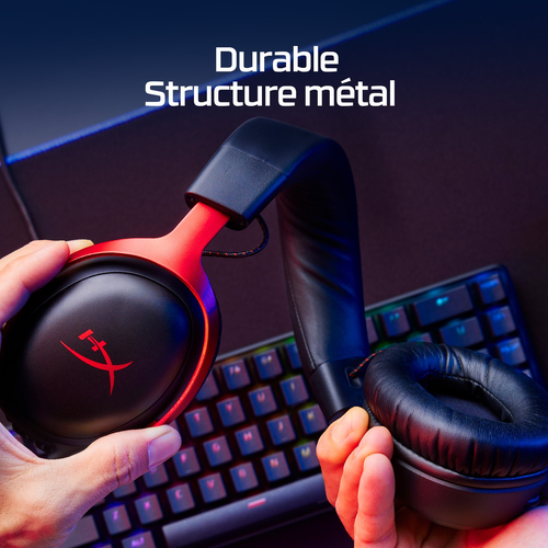 HyperX Cloud III Rouge Stereo Noir - Micro-casque - grosbill-pro.com - 3