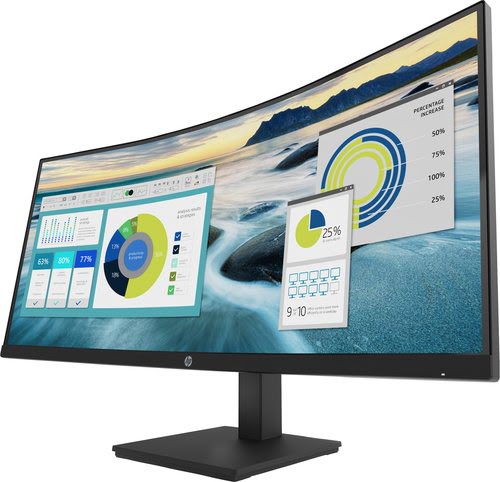 HP P34hc G4 86,4 cm (34") 3440 x 1440 pixels Quad HD LED Noir - Achat / Vente sur grosbill-pro.com - 1