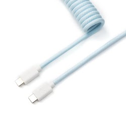 Cable Coiled Aviator - USB C - Bleu Clair  