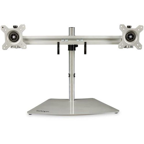Dual-Monitor Stand - Horizontal - Silver - Achat / Vente sur grosbill-pro.com - 0