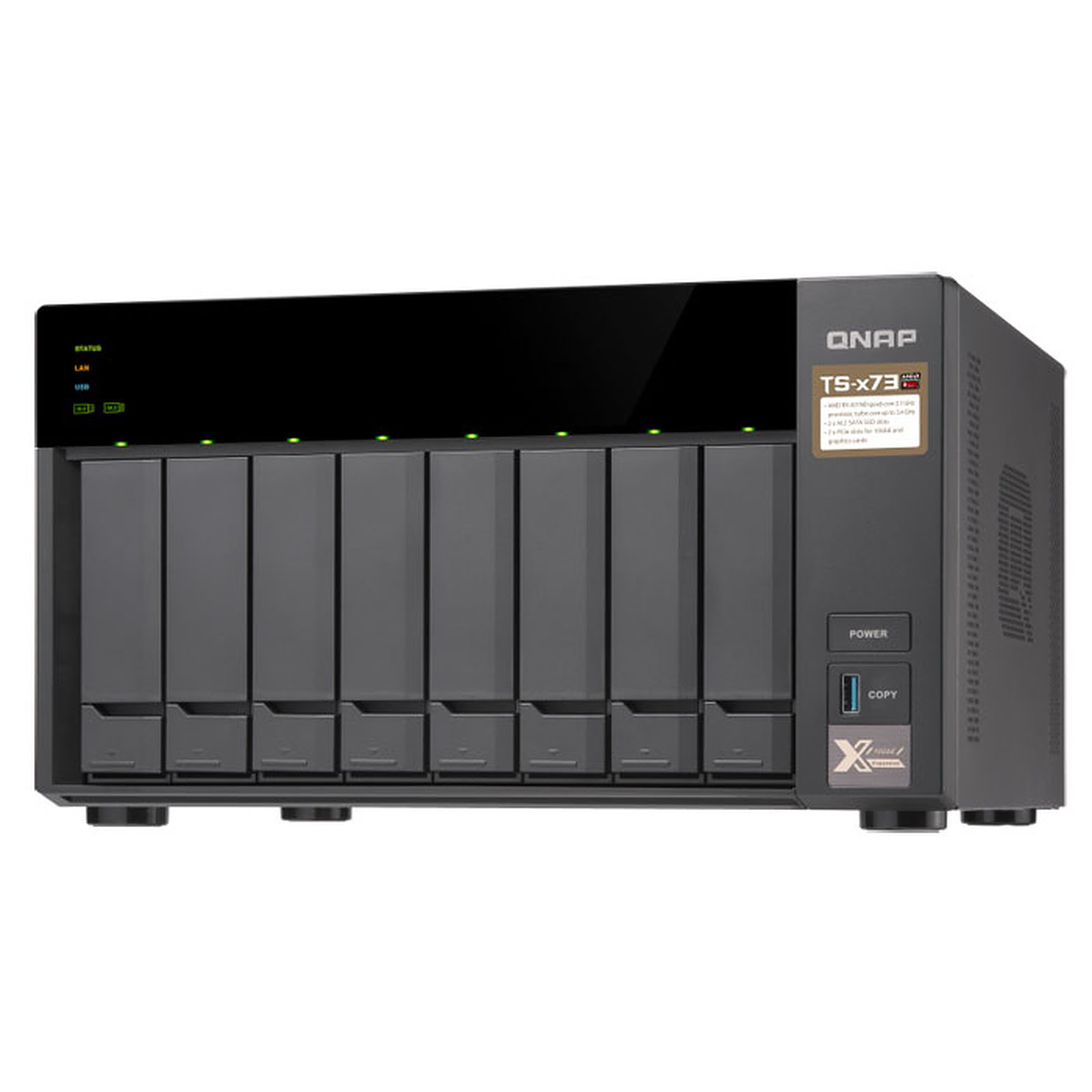 Qnap TS-873-8G - 8 HDD - Serveur NAS Qnap - grosbill-pro.com - 3