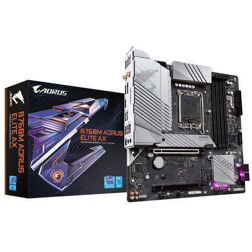 Grosbill Carte mère Gigabyte B760M AORUS ELITE AX - B760/LGA1700/DDR5/mATX