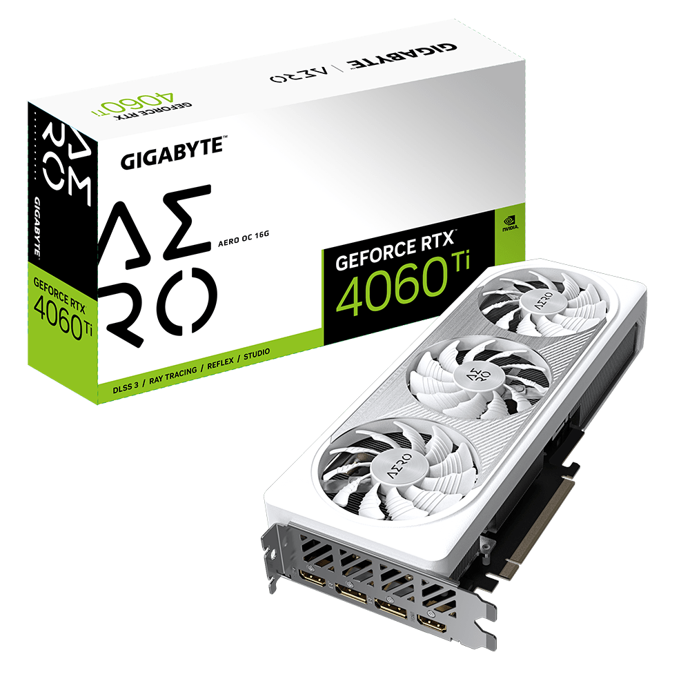 Gigabyte GeForce RTX 4060 Ti 16GB AERO OC - Carte graphique - 0