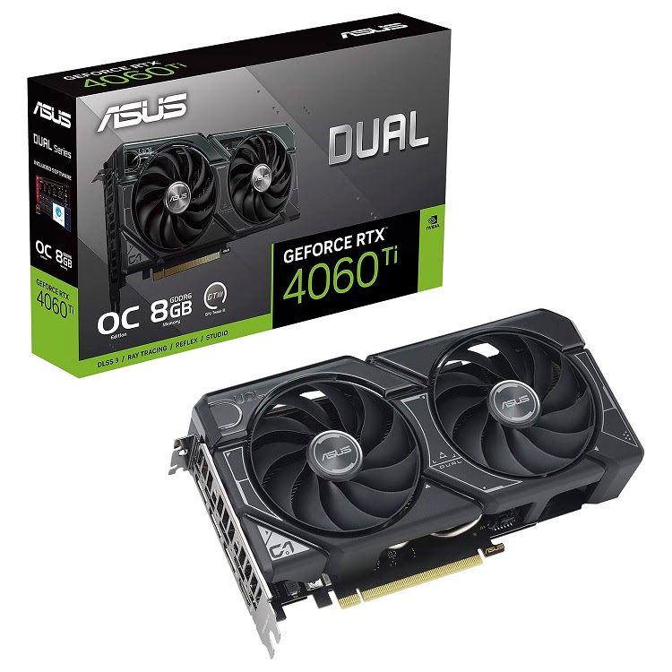 Asus DUAL-RTX4060TI-O8G  - Carte graphique Asus - grosbill-pro.com - 0