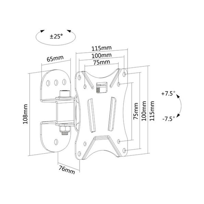 Support TV mural orientable 13-27″ –