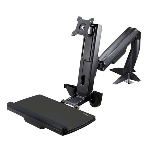 Monitor Arm Height Adjustable Sit Stand - Achat / Vente sur grosbill-pro.com - 1