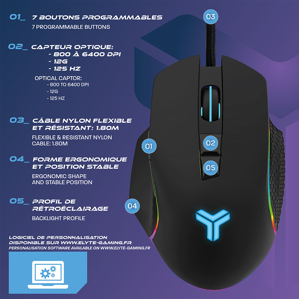 ELYTE MY-200 - Souris PC ELYTE - grosbill-pro.com - 2