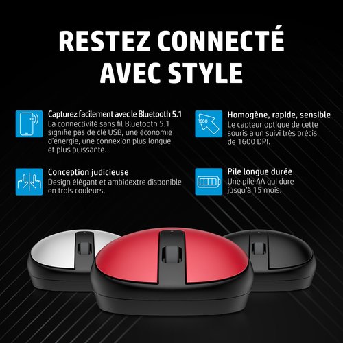 HP 240 LWH Bluetooth Mouse EMEA-INTL Eng - Achat / Vente sur grosbill-pro.com - 7