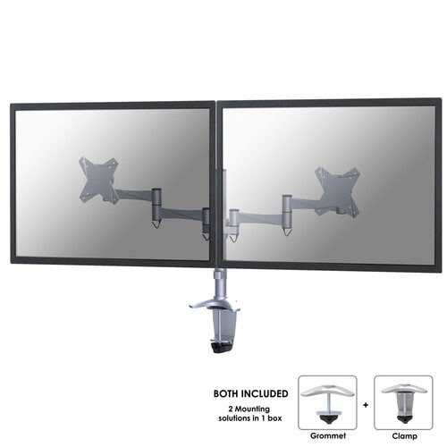 Desk Mount Dual 10-27" Clamp SILVER - Achat / Vente sur grosbill-pro.com - 0