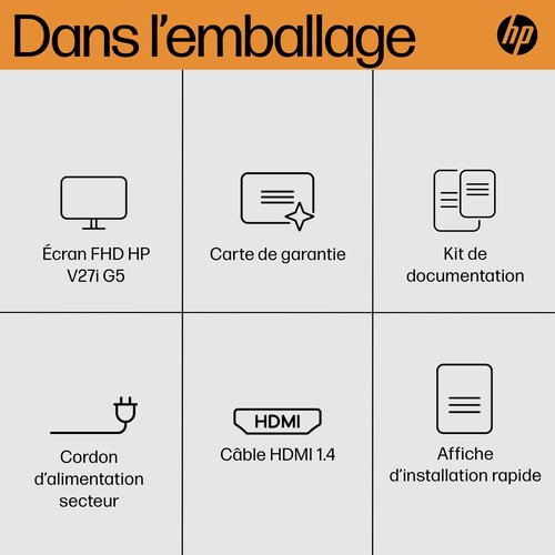 HP V27i G5 FHD Mon - Achat / Vente sur grosbill-pro.com - 6