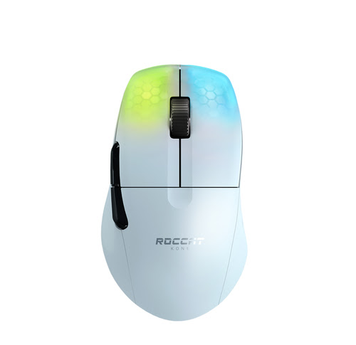 Grosbill Souris PC Roccat Kone Pro Air - Blanc/RGB/Sans Fil