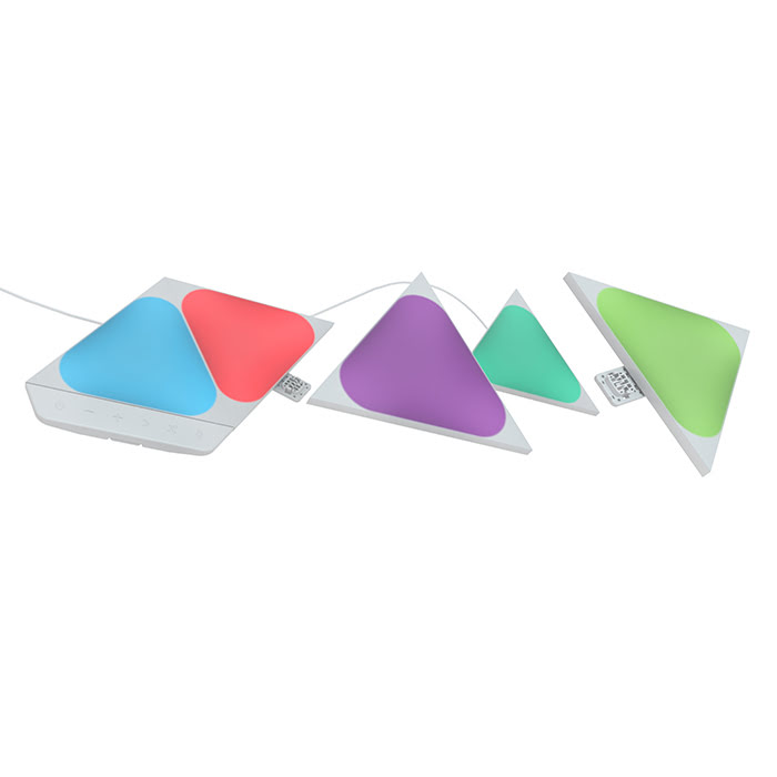 Nanoleaf Shapes Mini Triangles Starter Kit - 5 Pièces (NL48-5002TW-5PK) - Achat / Vente Objet connecté / Domotique sur grosbill-pro.com - 5