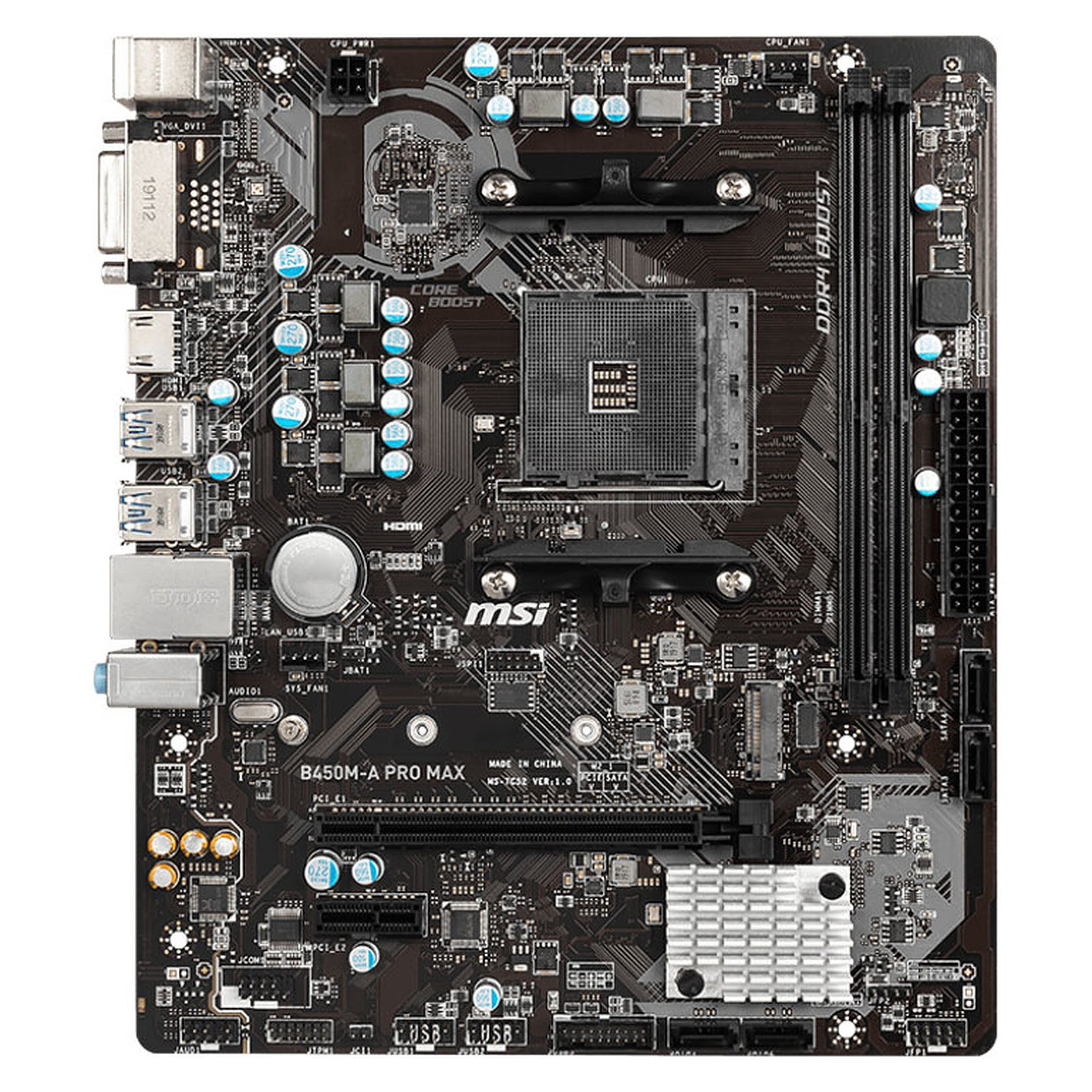 MSI B450M-A PRO MAX Micro-ATX  - Carte mère MSI - grosbill-pro.com - 4