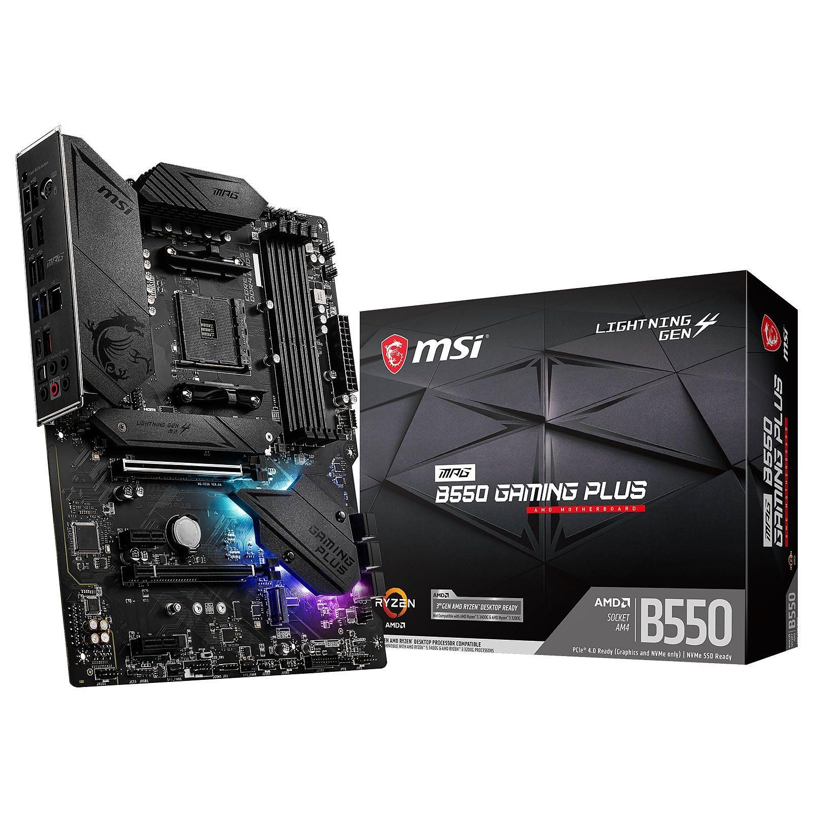 MSI MPG B550 GAMING PLUS ATX  - Carte mère MSI - grosbill-pro.com - 0