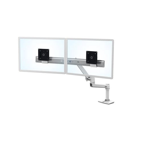 Grosbill Accessoire écran Ergotron LX Desk Dual Direct Arm Bright White