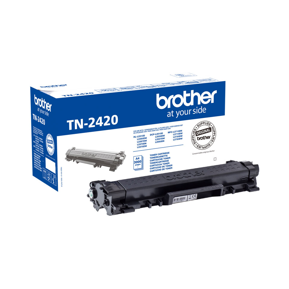 Toner Noir 3000 p. TN-2420 pour imprimante Laser Brother - 0