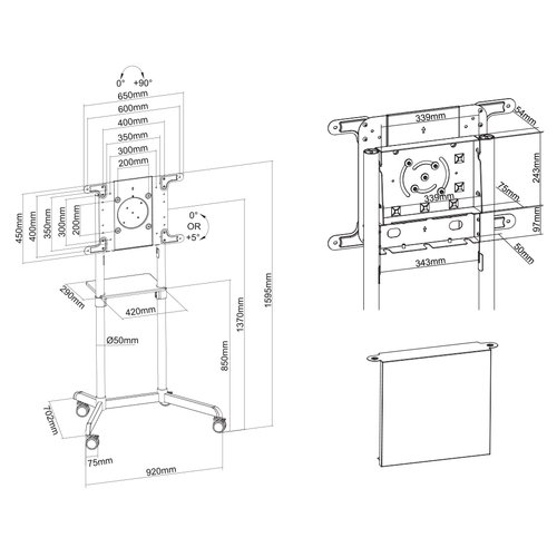 NewStar Mobile Flat Screen Floor Stand - Achat / Vente sur grosbill-pro.com - 14