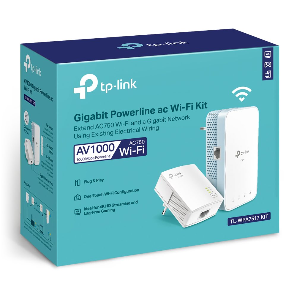 TP-Link TL-WPA7517 KIT (1000Mb) WiFi AC - Pack de 2 - Adaptateur CPL - 4