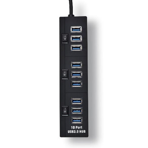 USB 3.0 hub 10 ports avec switches - MCL Samar - 1