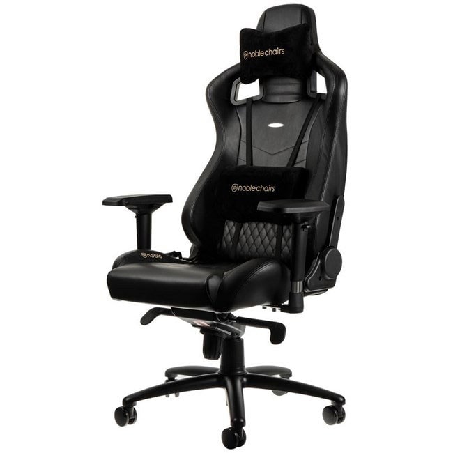 NobleChairs EPIC Cuir veritable Noir - Siège PC Gamer - 1