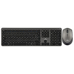 Pack Clavier Souris Sans Fil Rechargeable Bluestork - Noir à Prix