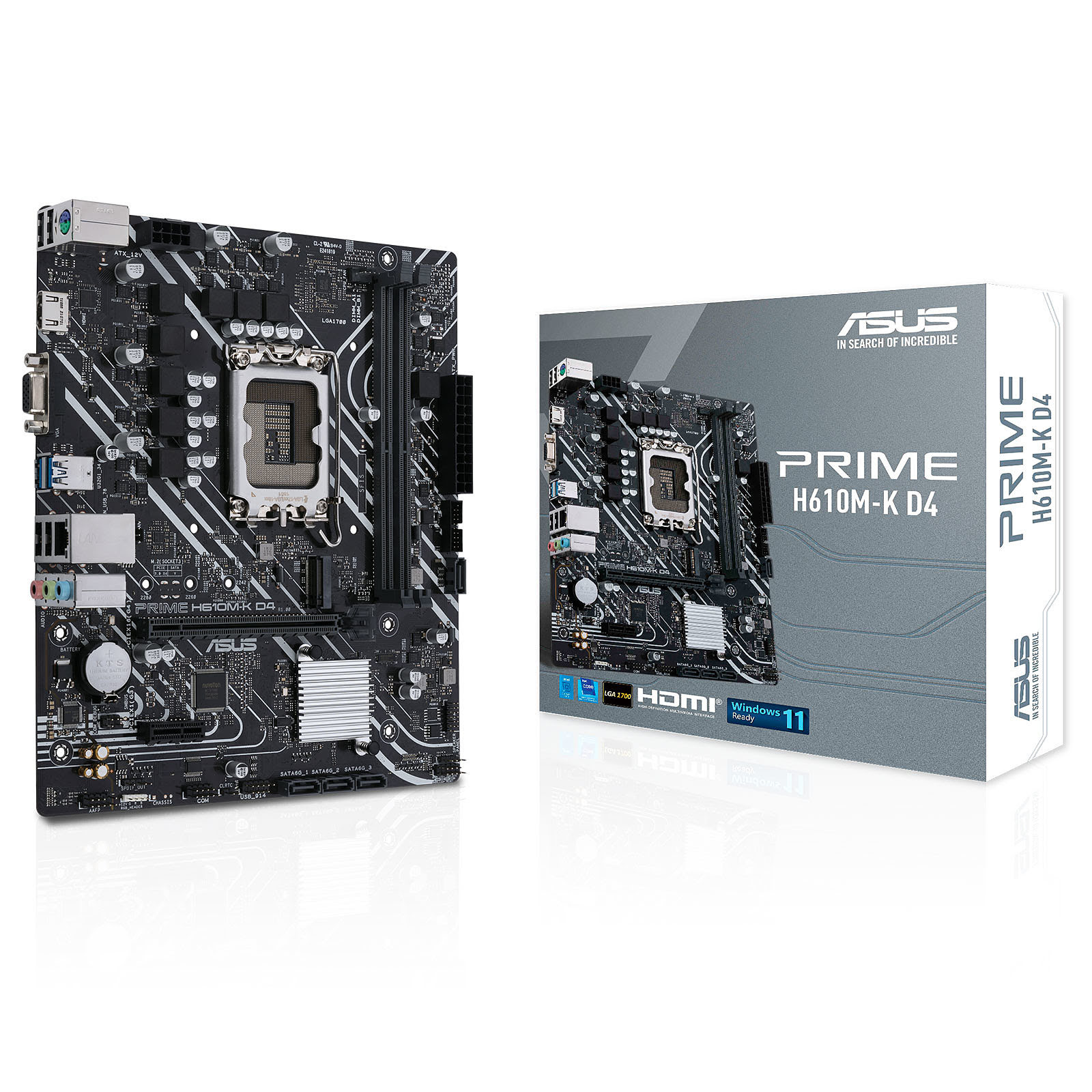 Asus PRIME H610M-K D4 Micro-ATX  - Carte mère Asus - grosbill-pro.com - 0