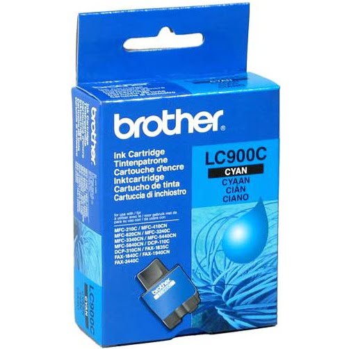 Cartouche LC900C Cyan pour imprimante Jet d'encre Brother - 0