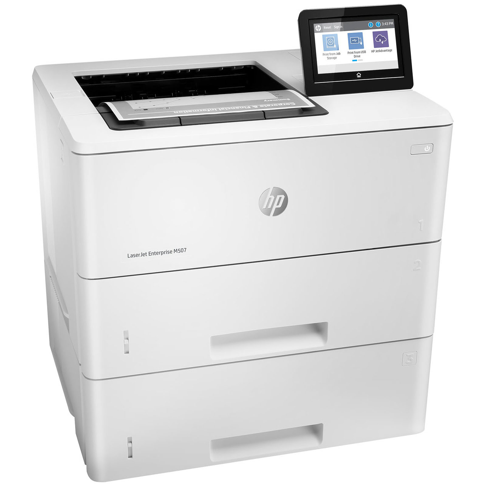 Imprimante HP M507x - A4/Laser/MonoChrome - grosbill-pro.com - 0