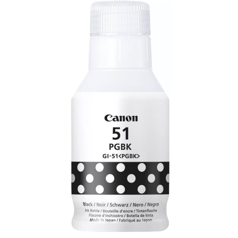 Bouteille d'encre Noire - GI-51 PGBK pour imprimante  Canon - 1