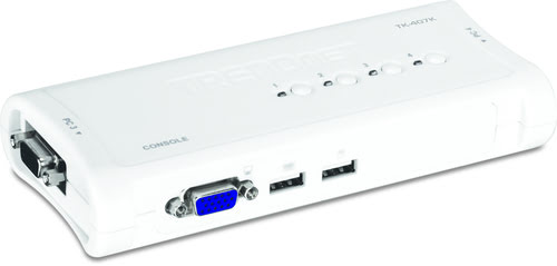 TK-407K - KVM 4 ports VGA-USB +cables - Commutateur TrendNet - 0
