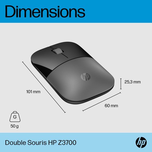 HP Z3700 Dual SLV Wireless Mouse EMEA-IN - Achat / Vente sur grosbill-pro.com - 5