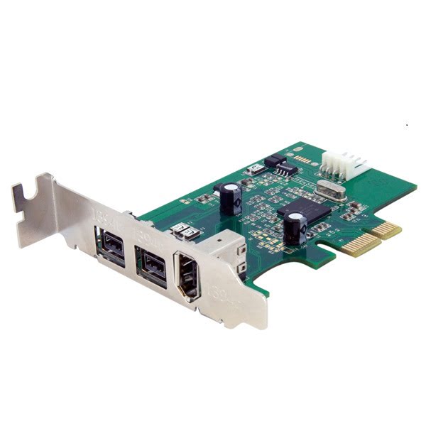 PCI-E 3 ports Firewire 2x800/1x400 Low Profile - Carte contrôleur - 0