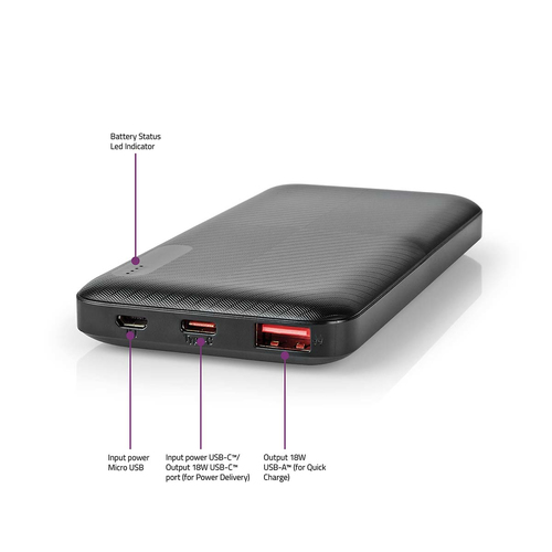 Batterie Externe 10000 mAh USB-A / USB-C - 3