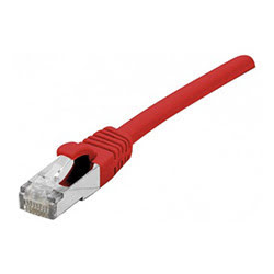 Grosbill Connectique réseau Dexlan Cable Cat.6A S/FTP LS0H Rouge Snagless - 0.5m 
