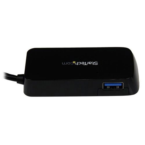 Portable 4 Port Mini USB 3.0 Hub - Black - Achat / Vente sur grosbill-pro.com - 2