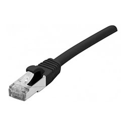 Grosbill Connectique réseau Dexlan Cable Cat.6A S/FTP LS0H noir Snagless - 0.5m