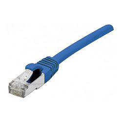 Grosbill Connectique réseau Dexlan Cable Cat.6A S/FTP LS0H Bleu Snagless - 0.5m