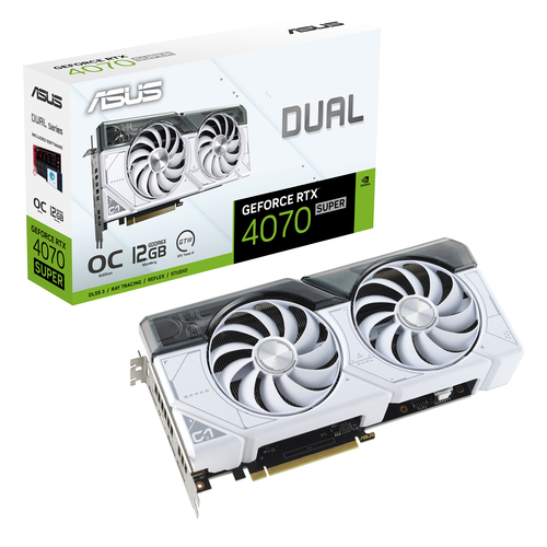 Grosbill Carte graphique Asus DUAL-RTX4070S-O12G-WHITE