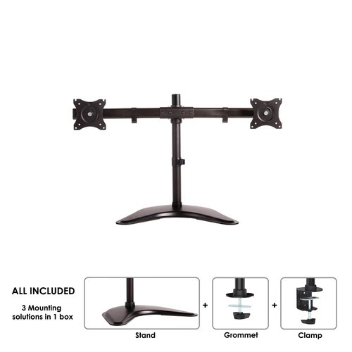 Desk Mount Dual 19-27" Full Motion BLACK - Achat / Vente sur grosbill-pro.com - 1