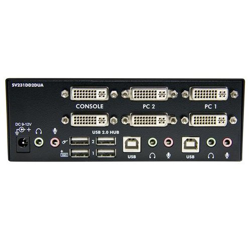 2 Port Dual DVI USB KVM Switch - Achat / Vente sur grosbill-pro.com - 2