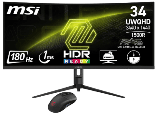 34"CURVE UWQHD/180Hz/VA/4ms/AdaptSync+Souris