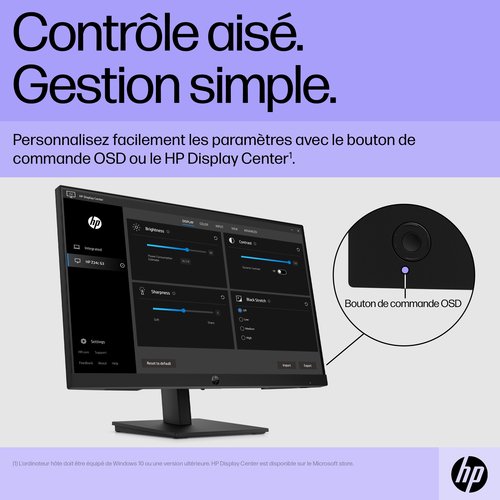 HP P22h G5 FHD Monitor - Achat / Vente sur grosbill-pro.com - 14