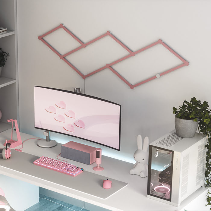 Nanoleaf Lines Skin Rose Mate - 9 pièces (NL59-0001PM-9PK) - Achat / Vente Objet connecté / Domotique sur grosbill-pro.com - 5